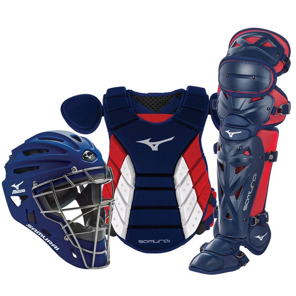 Mizuno Samurai Adult 16" Boxed - Erkek Catchers Gear - Lacivert/Kırmızı Türkiye (TFUPHK-608)